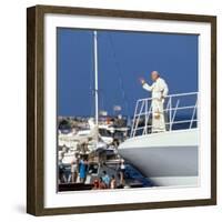 Pope John Paul II During Travel in USA in 1979-null-Framed Photo