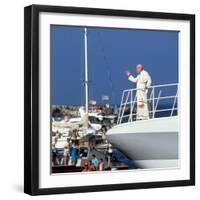 Pope John Paul II During Travel in USA in 1979-null-Framed Photo