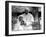 Pope John Paul II Holds His Arm Around Mother Teresa-null-Framed Premium Photographic Print