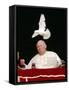 Pope John Paul II Looks at a White Dove After the Angelus Prayer in St. Peter's Square, at Vatican-null-Framed Stretched Canvas