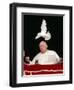 Pope John Paul II Looks at a White Dove After the Angelus Prayer in St. Peter's Square, at Vatican-null-Framed Photographic Print