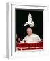 Pope John Paul II Looks at a White Dove After the Angelus Prayer in St. Peter's Square, at Vatican-null-Framed Photographic Print