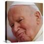 Pope John Paul II, on His Popemobile, During the Weekly General Audience in St. Peter's Square, at -null-Stretched Canvas