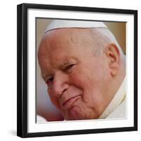 Pope John Paul II, on His Popemobile, During the Weekly General Audience in St. Peter's Square, at -null-Framed Photographic Print