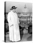 Pope John XXIII on the Terrace of a IX-Century Tower in the Vatican Gardens April 15, 1963-null-Stretched Canvas