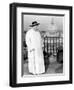 Pope John XXIII on the Terrace of a IX-Century Tower in the Vatican Gardens April 15, 1963-null-Framed Photographic Print