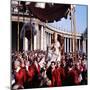 Pope John XXIII Riding the Sedia Gestatoria to St. Peter's Basilica, 2nd Vatican Ecumenical Council-Paul Schutzer-Mounted Premium Photographic Print