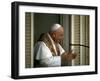 Pope John Xxiii Speaking from Balcony During Ecumenical Council-null-Framed Premium Photographic Print
