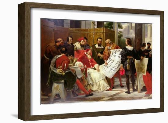 Pope Julius II Ordering Bramante Michelangelo and Raphael to Build the Vatican and St. Peter's 1827-Horace Vernet-Framed Giclee Print