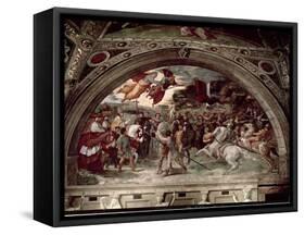 Pope Leo I (C.390-461) Repulsing Attila (C.406-453) 1511-14-Raphael-Framed Stretched Canvas