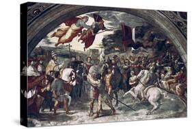 Pope Leo I, Repulsing Attila, (Detail), 1511-14-Raphael-Stretched Canvas