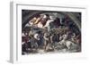 Pope Leo I, Repulsing Attila, (Detail), 1511-14-Raphael-Framed Premium Giclee Print