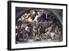 Pope Leo I, Repulsing Attila, (Detail), 1511-14-Raphael-Framed Giclee Print