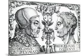 Pope Leo X (1475-1521) and Emperor Julian (330-363), 1513-null-Mounted Premium Giclee Print