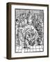 Pope Leo X Supervising the Burning of Martin Luthor's Books, 1521-null-Framed Giclee Print