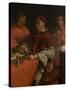 Pope Leo X with Two Cardinals, after Raphael-Giorgio Vasari-Stretched Canvas