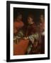 Pope Leo X with Two Cardinals, after Raphael-Giorgio Vasari-Framed Giclee Print