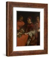 Pope Leo X with Two Cardinals, after Raphael-Giorgio Vasari-Framed Giclee Print