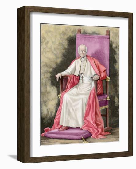 Pope Leo XIII (1810-1903)-Fortune Louis Meaulle-Framed Giclee Print