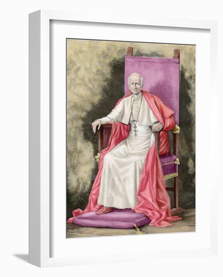 Pope Leo XIII (1810-1903)-Fortune Louis Meaulle-Framed Giclee Print