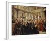 Pope Leo XIII, Blesses the Pilgrims in the Sistine Chapel, 1906-Max Liebermann-Framed Giclee Print