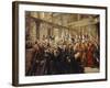 Pope Leo XIII, Blesses the Pilgrims in the Sistine Chapel, 1906-Max Liebermann-Framed Giclee Print