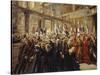 Pope Leo XIII, Blesses the Pilgrims in the Sistine Chapel, 1906-Max Liebermann-Stretched Canvas