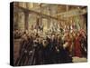Pope Leo XIII, Blesses the Pilgrims in the Sistine Chapel, 1906-Max Liebermann-Stretched Canvas