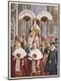 Pope Leo XIII (Gioacchino Vincenzo Raffaelle Luigi Pecci) Borne in Procession in St. Peter's Rome-E. Nardi-Mounted Art Print