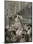 Pope Leo XIII Giving a Blessing Urbi Et Orbi, after the Pontifical Mass from the Gestatorial Chair.-null-Mounted Giclee Print