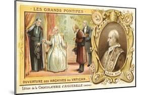 Pope Leo XIII Opening the Vatican Archives, 1881-null-Mounted Giclee Print