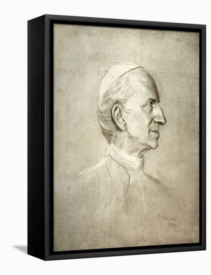 Pope Leo XIII-Franz Seraph von Lenbach-Framed Stretched Canvas