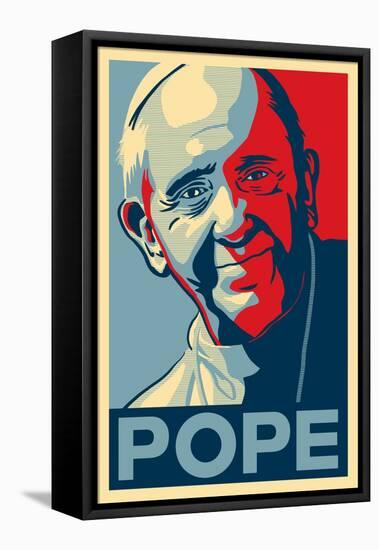 Pope - Lithography Style-Lantern Press-Framed Stretched Canvas