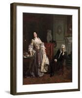 Pope Makes Love To Lady Mary Wortley Montagu-William Powell Frith-Framed Premium Giclee Print