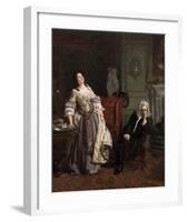 Pope Makes Love To Lady Mary Wortley Montagu-William Powell Frith-Framed Premium Giclee Print