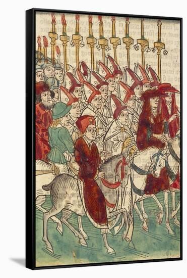 Pope Martin V Rides Out from Constance-Joerg The Elder Breu-Framed Stretched Canvas