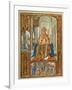 Pope, miniature painting in the Grimani Breviary, a Flemish illuminated manuscript. 1520. Venice.-multiple-Framed Art Print