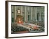 Pope Paul Conducting Opening Ceremonial Mass of 2nd Vatican Council, St. Peter's Basilica-Carlo Bavagnoli-Framed Premium Photographic Print