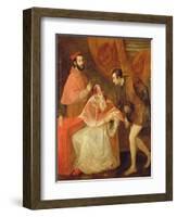 Pope Paul III (1468-1549) and His Nephews, 1545-Titian (Tiziano Vecelli)-Framed Giclee Print