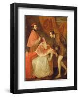 Pope Paul III (1468-1549) and His Nephews, 1545-Titian (Tiziano Vecelli)-Framed Giclee Print