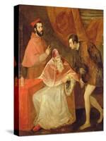 Pope Paul III (1468-1549) and His Nephews, 1545-Titian (Tiziano Vecelli)-Stretched Canvas