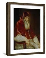 Pope Paul III Farnese (1468-1549)-Titian (Tiziano Vecelli)-Framed Giclee Print