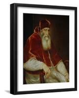 Pope Paul III Farnese (1468-1549)-Titian (Tiziano Vecelli)-Framed Giclee Print