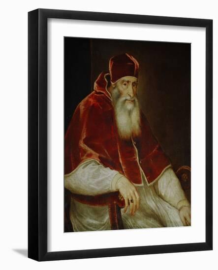 Pope Paul III Farnese (1468-1549)-Titian (Tiziano Vecelli)-Framed Giclee Print