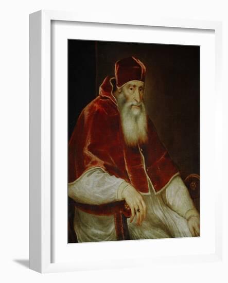 Pope Paul III Farnese (1468-1549)-Titian (Tiziano Vecelli)-Framed Giclee Print