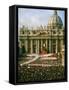 Pope Paul VI in Front of St. Peter's During 2nd Vatican Council-Carlo Bavagnoli-Framed Stretched Canvas