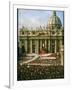 Pope Paul VI in Front of St. Peter's During 2nd Vatican Council-Carlo Bavagnoli-Framed Photographic Print