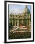 Pope Paul VI in Front of St. Peter's During 2nd Vatican Council-Carlo Bavagnoli-Framed Photographic Print