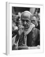 Pope Paul Vi, Officiating at Ash Wednesday Service in Santa Sabina Church-Carlo Bavagnoli-Framed Premium Photographic Print