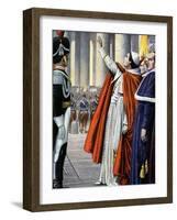 Pope Pius IX (1792-1878) Decrees a General Amnesty for Political Detenuses on 16/07/1846 (Pope Pius-Tancredi Scarpelli-Framed Giclee Print